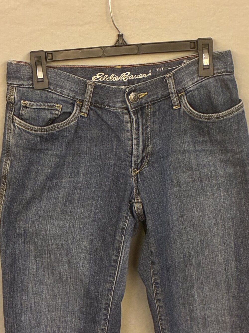 Eddie Bauer flannel lined boyfriend jeans Size 2 Gorpcore Cabin core Americana. - Picture 2 of 8